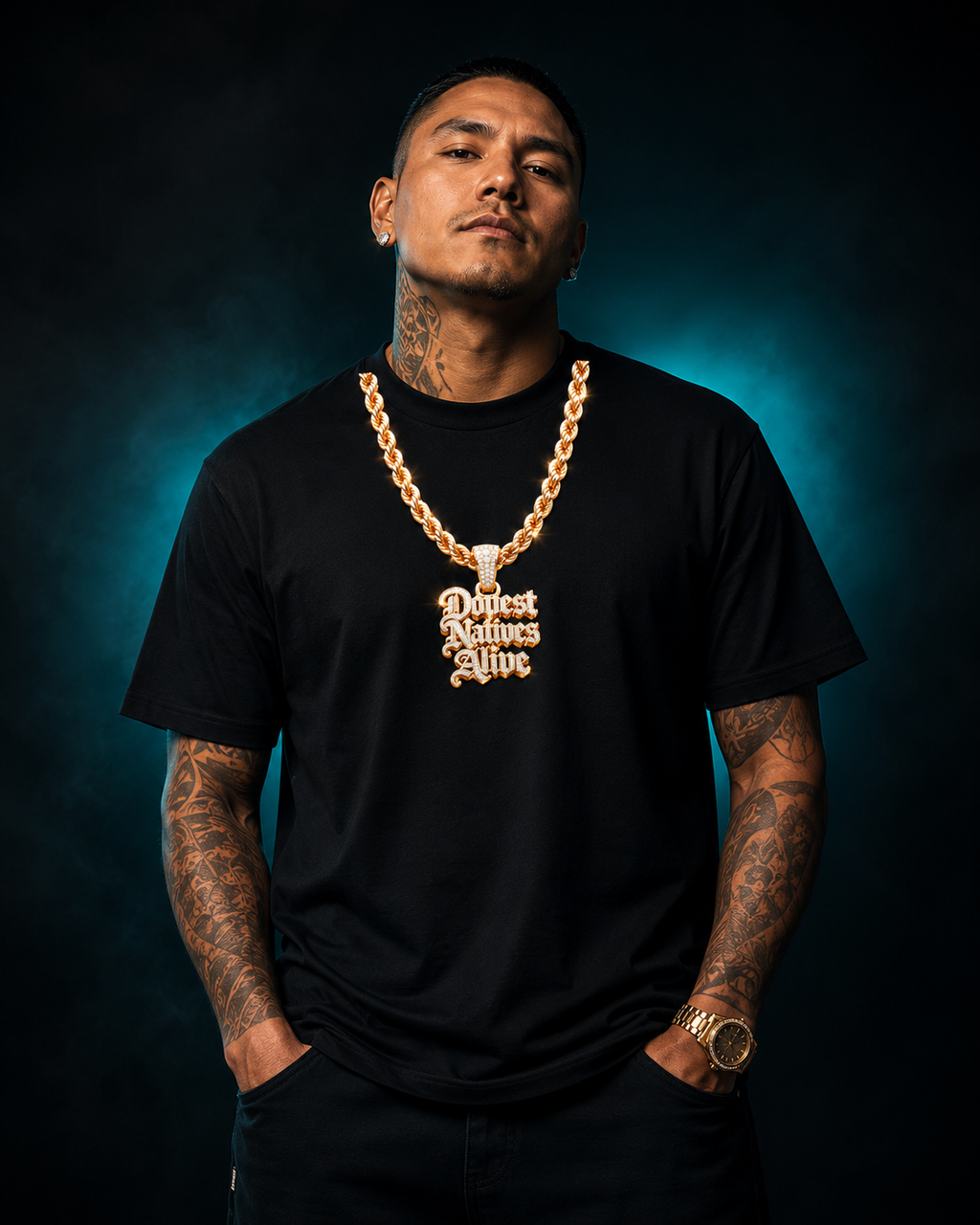 Dopest Natives Alive Bling Chain Tee
