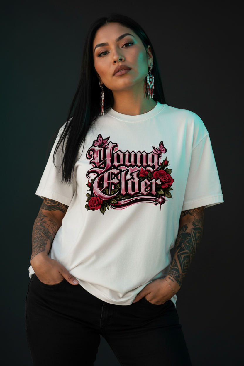 Young Elder Tee — Dark Background